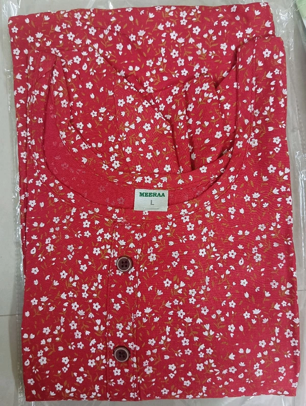 Meeraa Cotton Kurti  - L