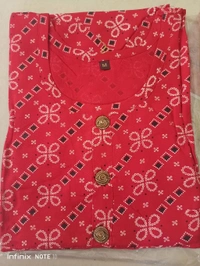Cotton Printed Umbrella Kurti  - M