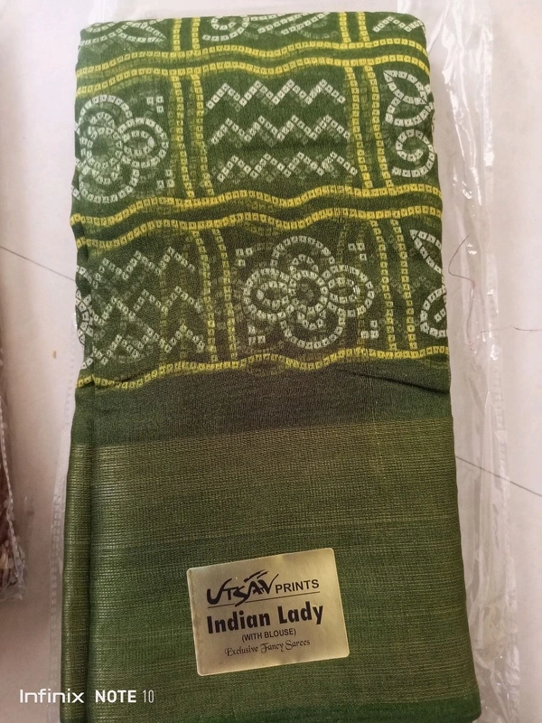 Utsav Fancy Saree - Dot Flowers 