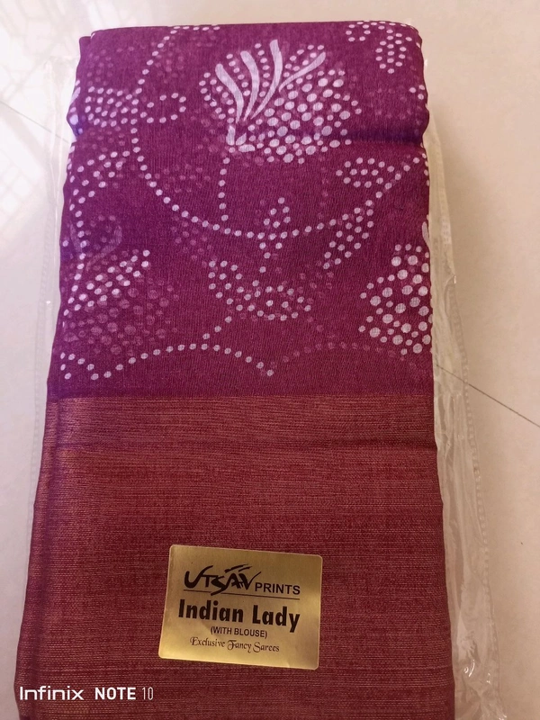 Utsav Fancy Saree - Dot Flowers 