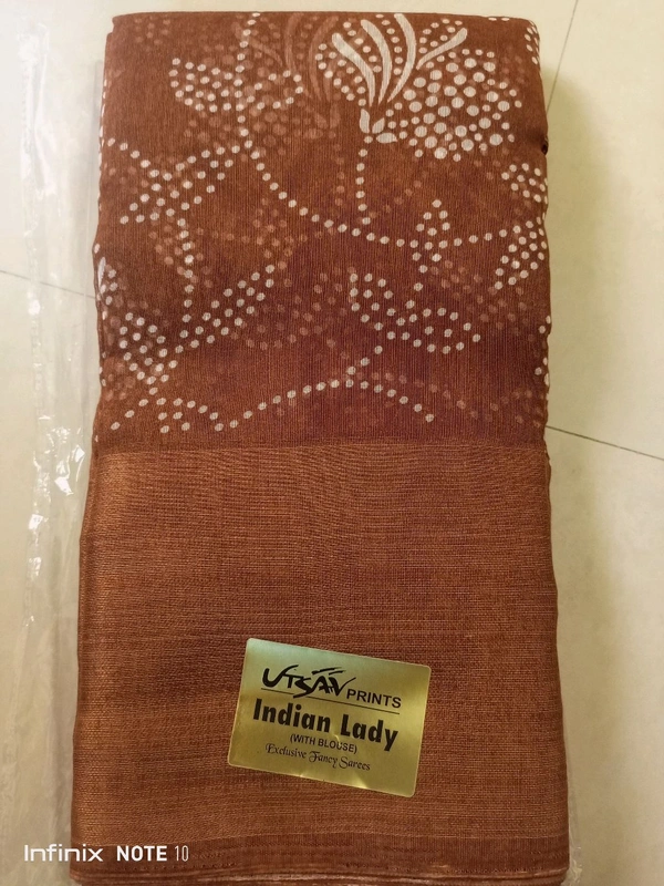Utsav Fancy Saree - Dot Flowers 
