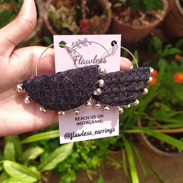 Black Sequins Hoops