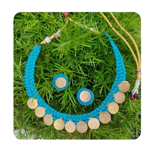 Light Blue Lakshmi Choker 