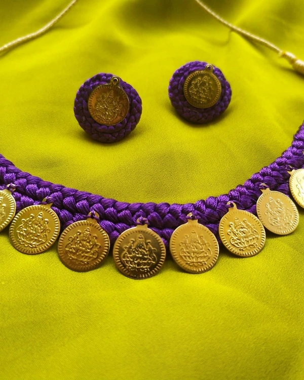 Purple Lakshmi Choker 