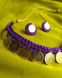 Purple Lakshmi Choker 