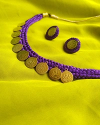 Purple Lakshmi Choker 