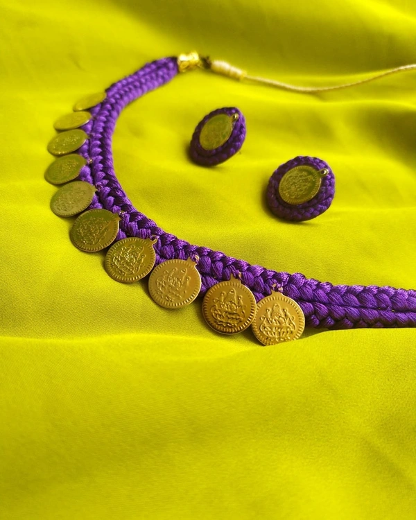 Purple Lakshmi Choker 