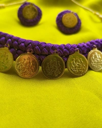 Purple Lakshmi Choker 