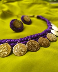 Purple Lakshmi Choker 