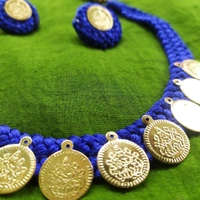 Dark Blue Lakshmi Choker