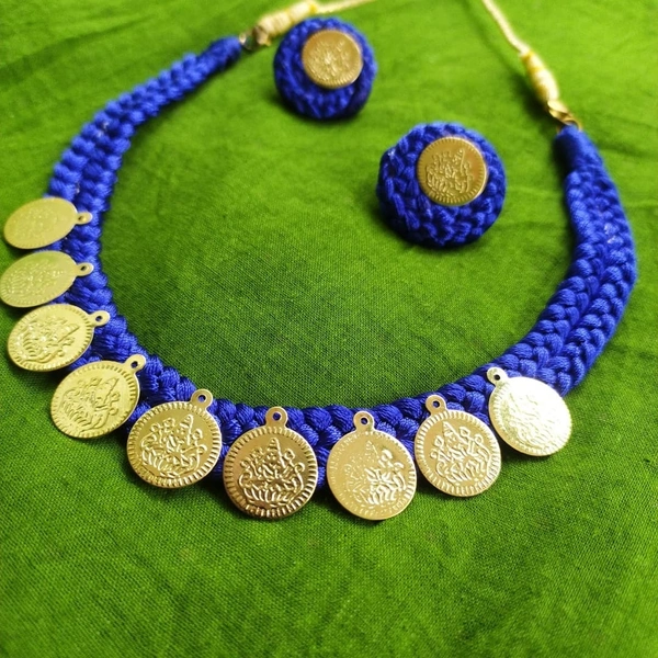 Dark Blue Lakshmi Choker