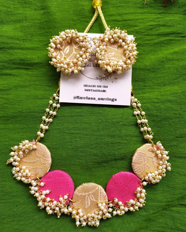 Peach Pink Choker Set