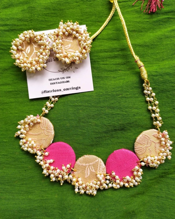 Peach Pink Choker Set