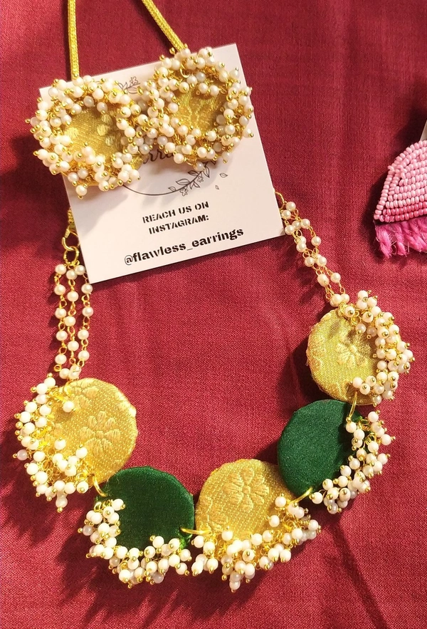 Dark Green Golden Choker Set