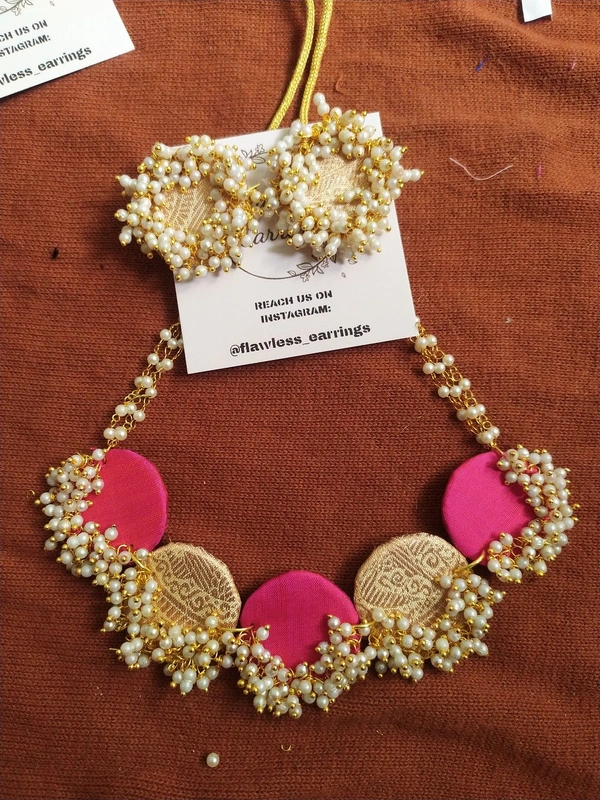 Pink Peach Choker Set