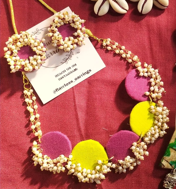 Purple Green Choker Set