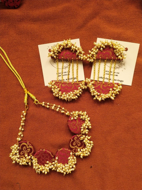 Maroon Drop Choker