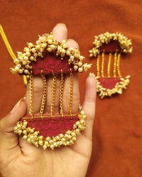Maroon Drop Earrings