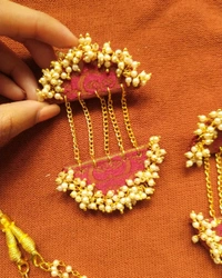 Maroon Drop Earrings