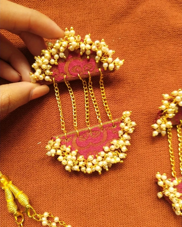 Maroon Drop Earrings