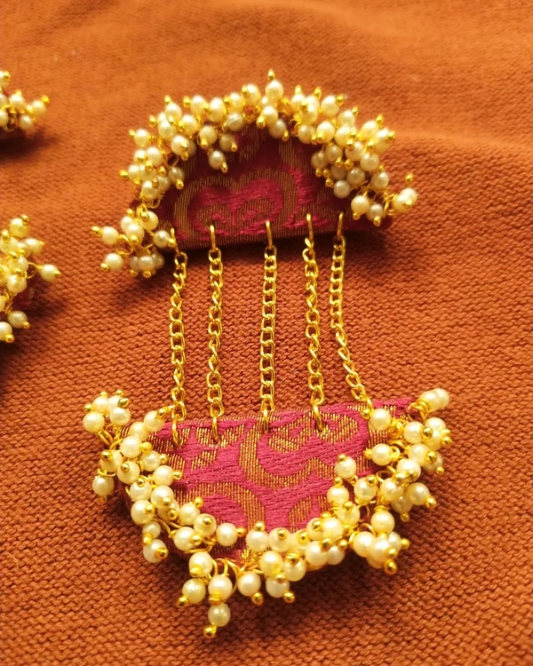 Maroon Drop Earrings