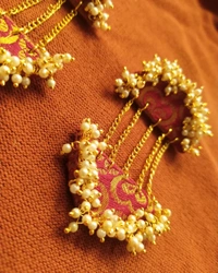 Maroon Drop Earrings