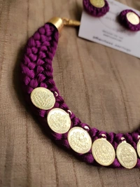 Wine Lakshmi Choker 