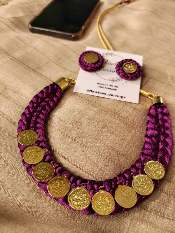 Wine Lakshmi Choker 