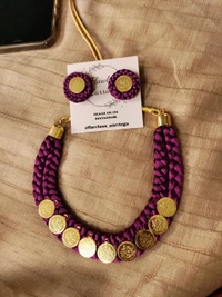 Wine Lakshmi Choker 