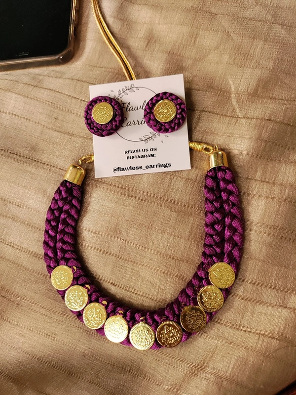 Wine Lakshmi Choker 