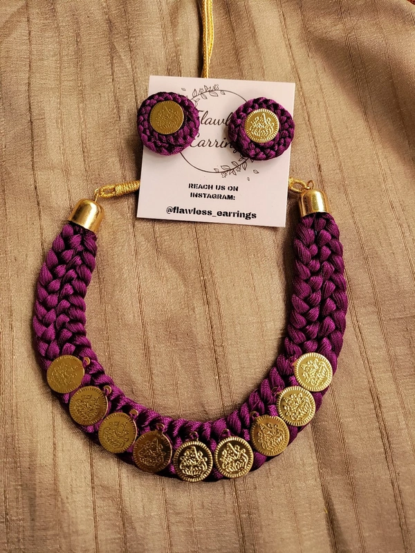 Wine Lakshmi Choker 