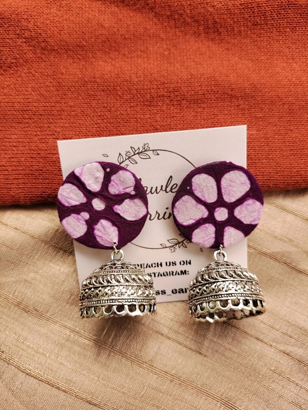 Purple Flower Jumka
