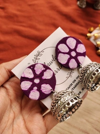 Purple Flower Jumka