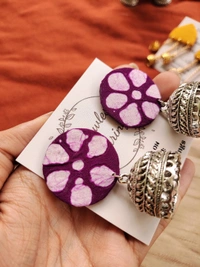 Purple Flower Jumka