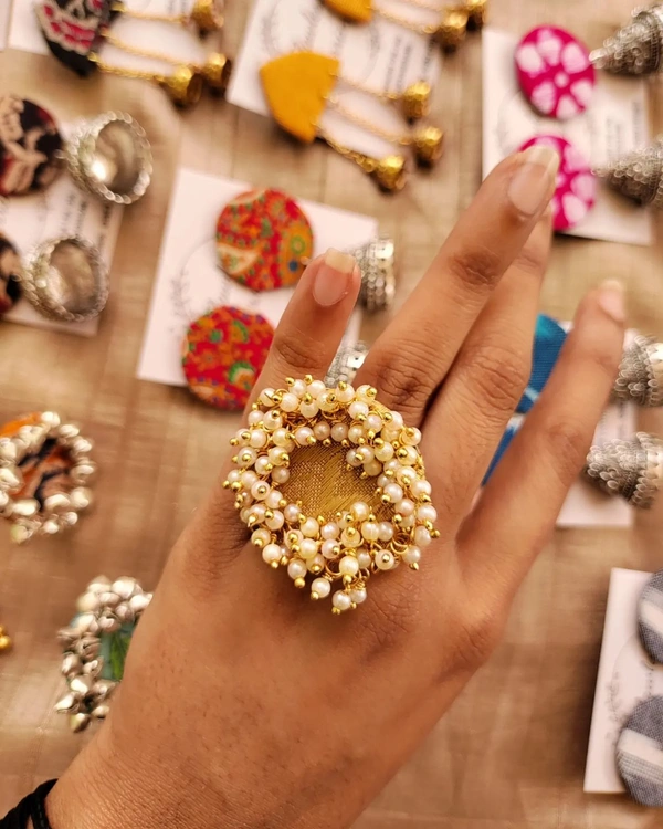 Gold Pearl Ring