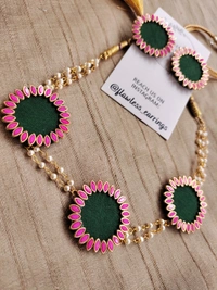 Bottle Green Choker Set 