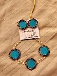 Blue Kundan Set  - Blue