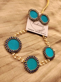 Blue Kundan Set  - Blue