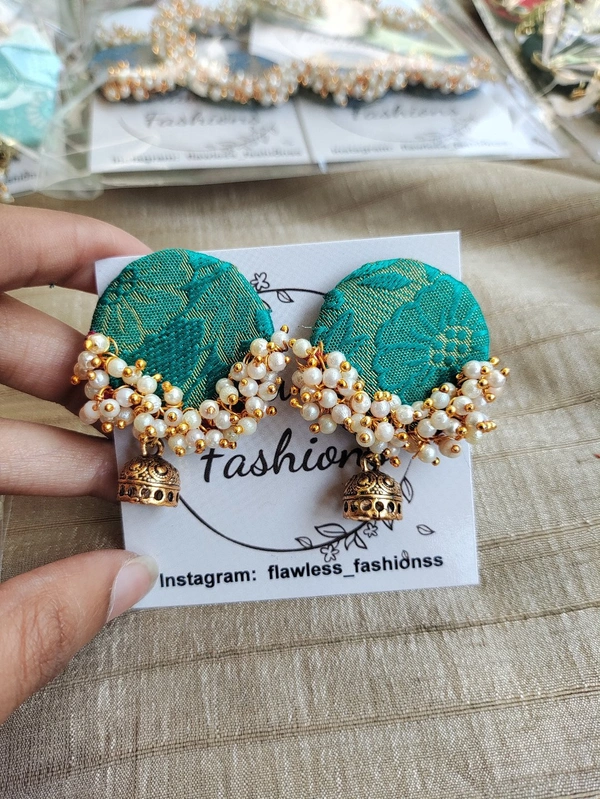 Turquoise Pearlcircles Jumka