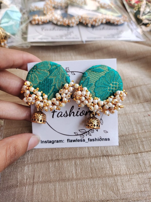 Turquoise Pearlcircles Jumka