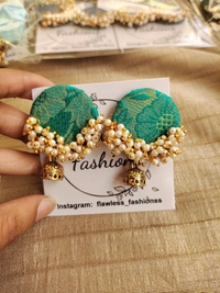 Turquoise Pearlcircles Jumka