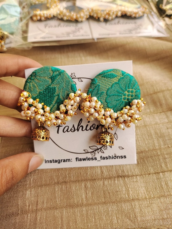 Turquoise Pearlcircles Jumka