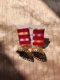 Maroon Gold Jumka