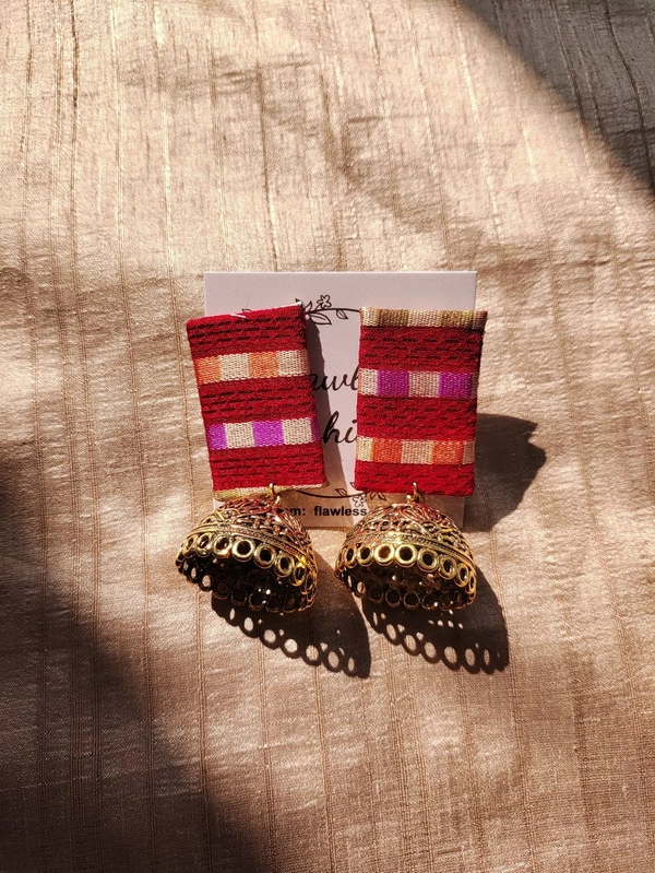 Maroon Gold Jumka