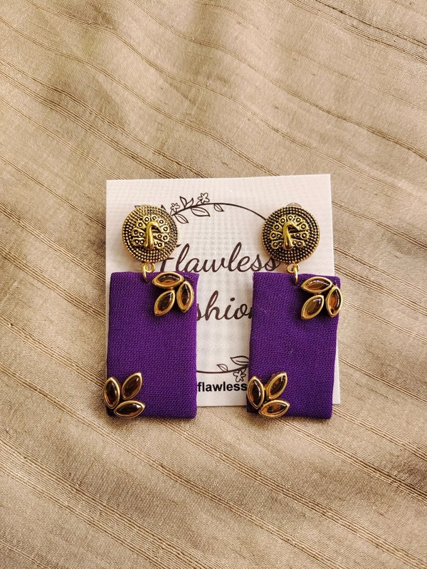 Purple Kundan Triangle 