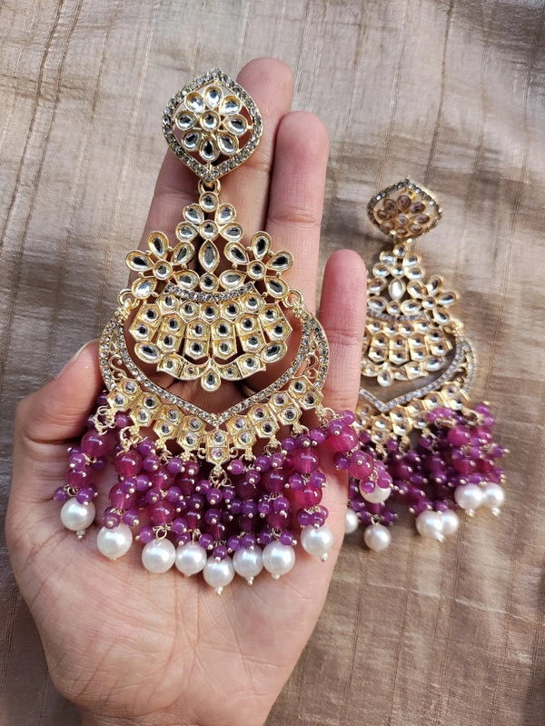 Shalini Earrings - Purple