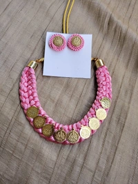 Pink Lakshmi Choker Set 