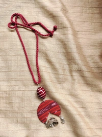 Maroon Orange Neckpiece 