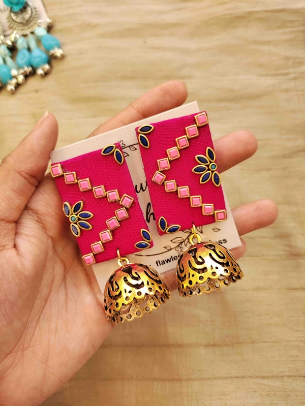 Pink Kundan Rectangle 