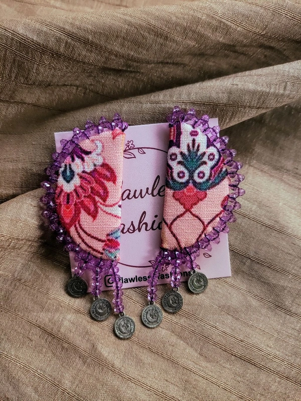 Purple Half Moon Beads